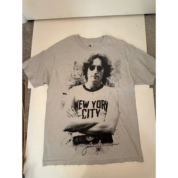 Unisex GUC Zion Rootswear John Lennon I Love New York City Iconic Tee Size L - Picture 1 of 8